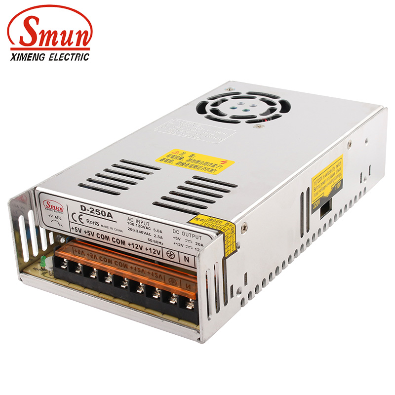 Smps Power Supply - SMUN D-250A 250W 5V 12V Catu