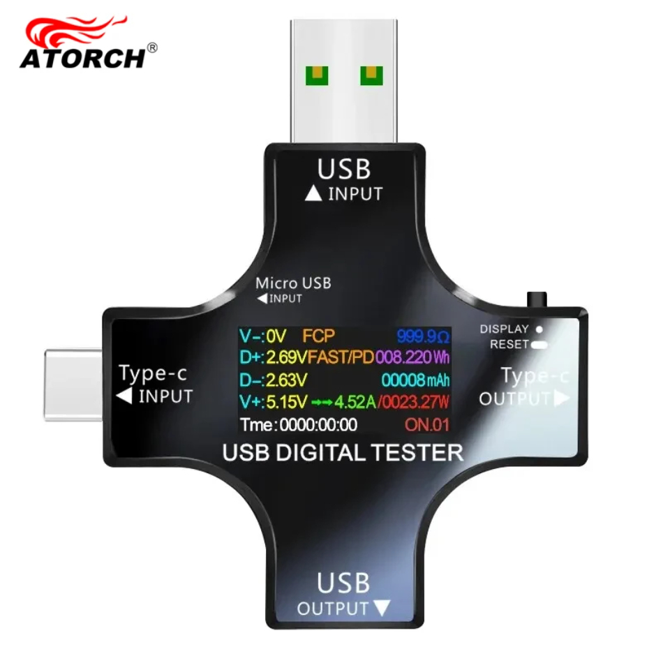 Power Supply Tester - Penguji USB DC Tipe-C PD Voltmeter