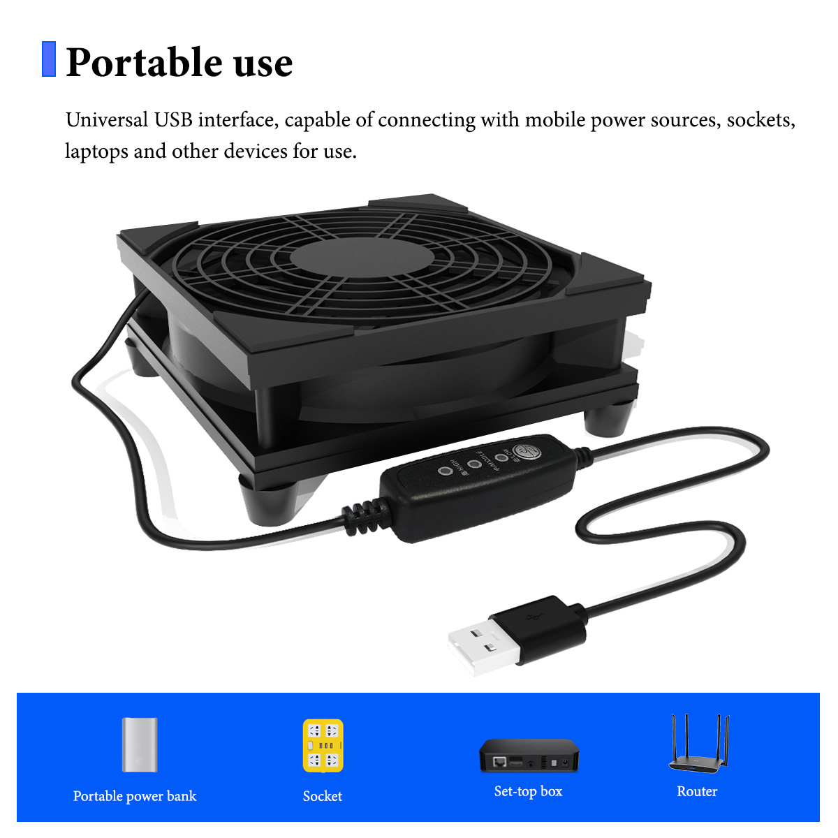 Kipas Pendingin USB 3 Kecepata - Pc Power Supply ulasan dan harga