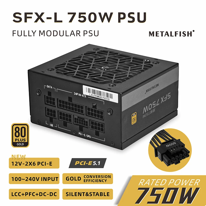 SFX 750W 80PLUS Gold PSU, Catu - Modular Power Supply ulasan dan harga