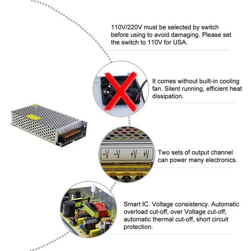DC 12V 15A 180W Transformator  - Dc Power Supply 12V ulasan dan harga
