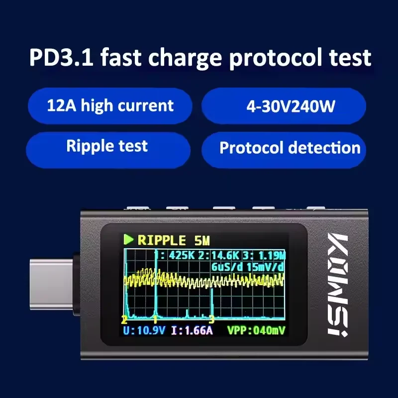 KWS-X1 Tipe-C Monitor Arus dan - Power Supply Tester ulasan dan harga